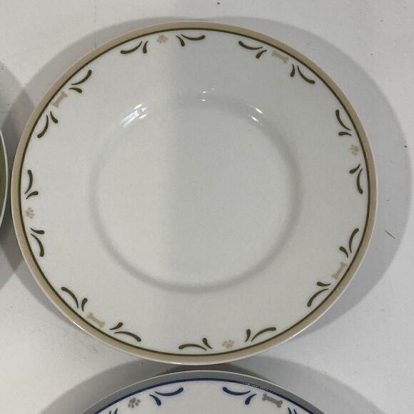 Danbury Mint Dog Bone Dinnerware Small Side Bread 6” Plate Set Of (4) - Picture 3 of 7